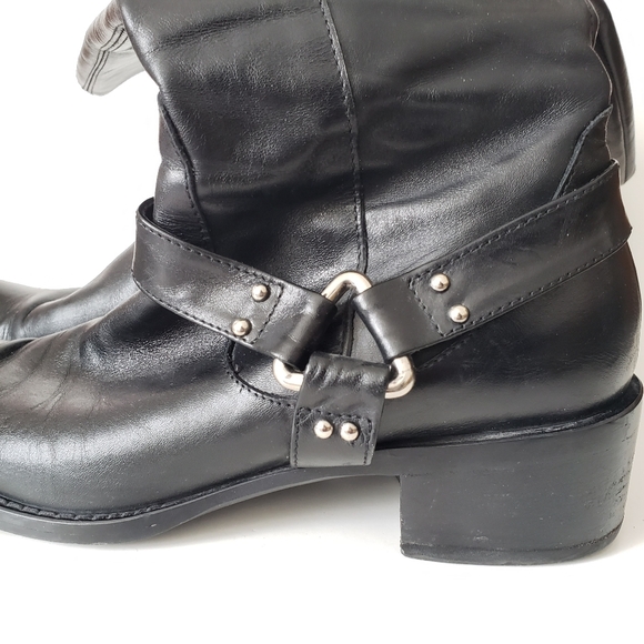 Browns | Leather Biker Boots - Picture 5 of 9